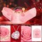 Preserved Real Pink Rose with Necklace Forever Flowers Rose Birthday Gifts